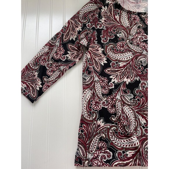 Croft & Barrow Small Petite 3/4 Sleeve Multicolor Blouse 30.7633 - Picture 3 of 12